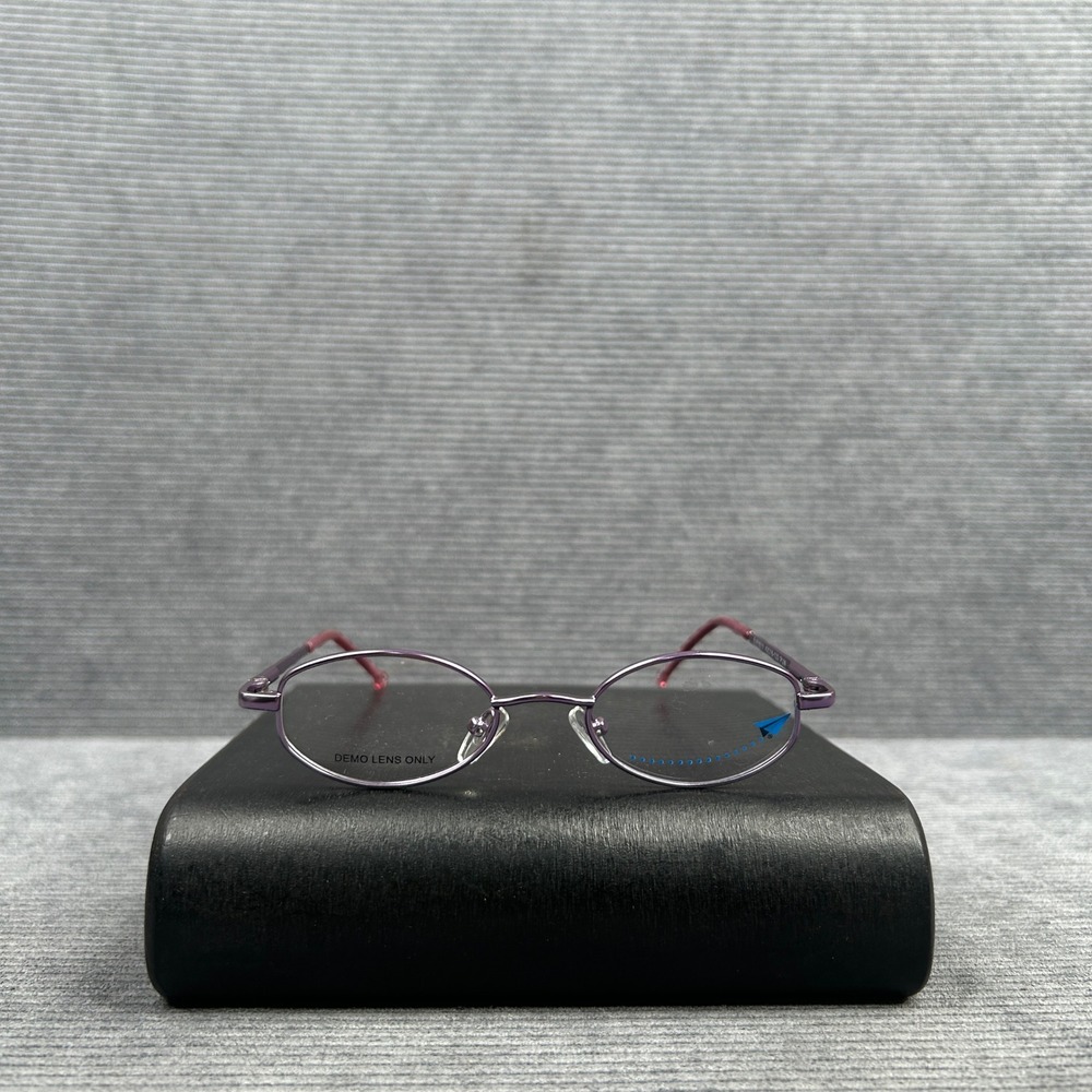 Classic Plum Purple Oval Metal Eyeglasses 42-18-120 PLM